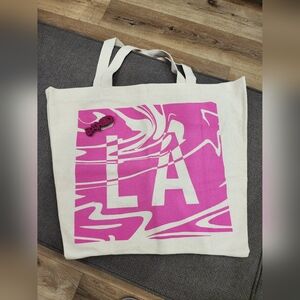 LA Graphic Canvas Tote Bag